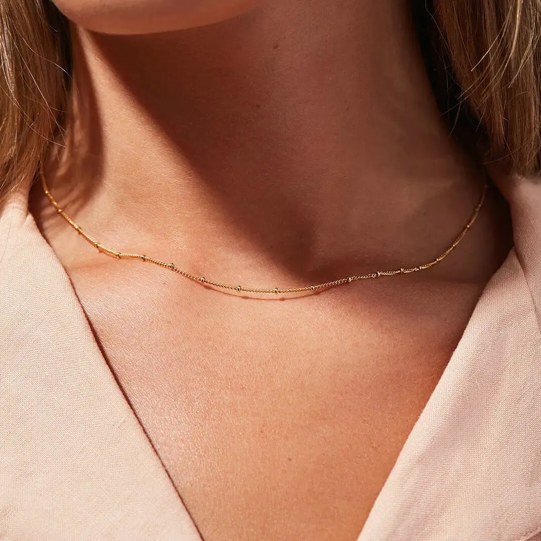VAIGE Stainless Steel Geometric Chain Necklace - Classic Waterproof Jewelry for Autumn and Winter