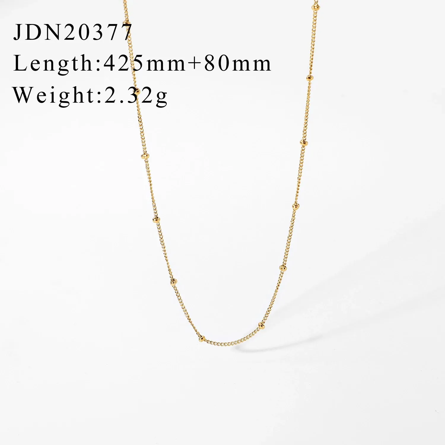 VAIGE Stainless Steel Geometric Chain Necklace - Classic Waterproof Jewelry for Autumn and Winter