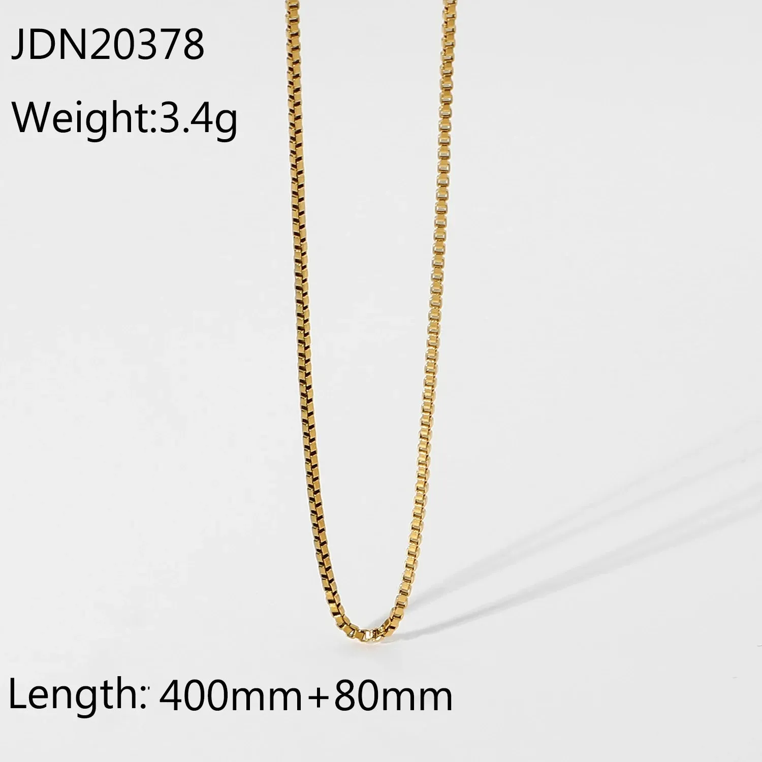 VAIGE Stainless Steel Geometric Chain Necklace - Classic Waterproof Jewelry for Autumn and Winter