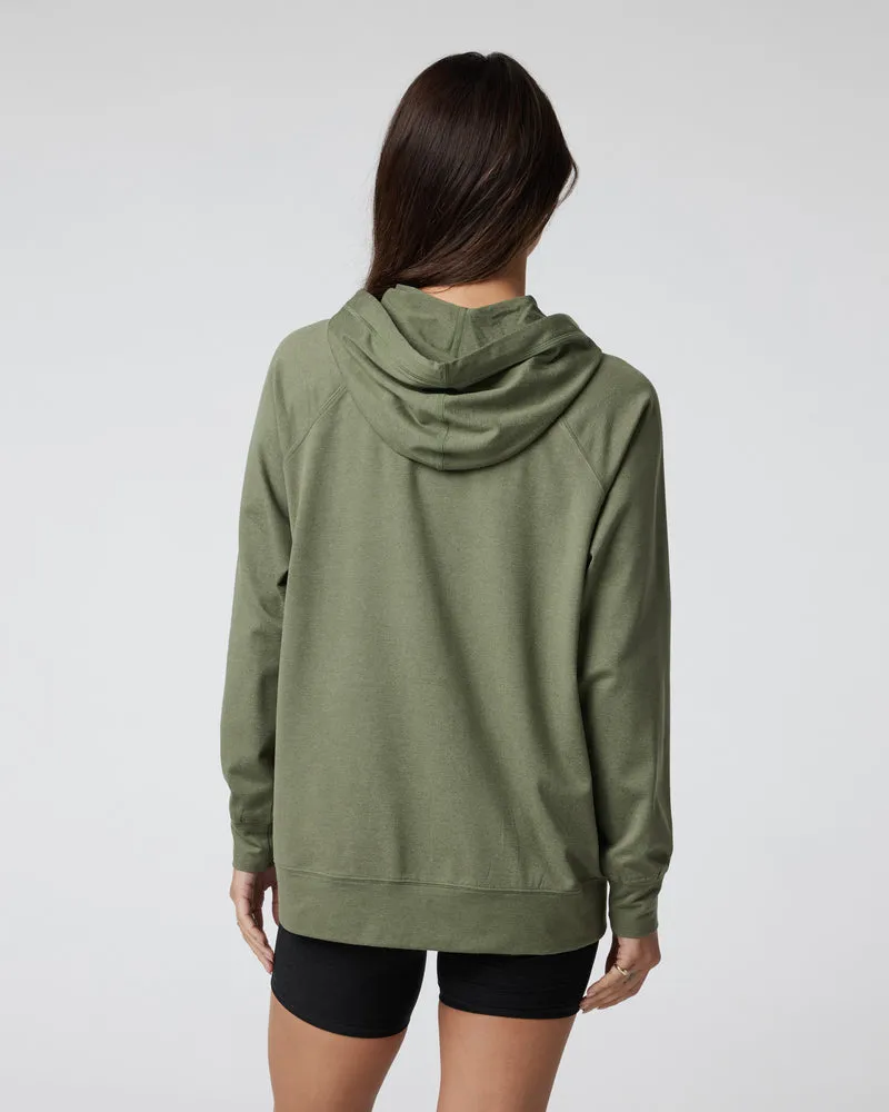 Vuori Halo Oversized Hoodie - DARK METAL HEATHER